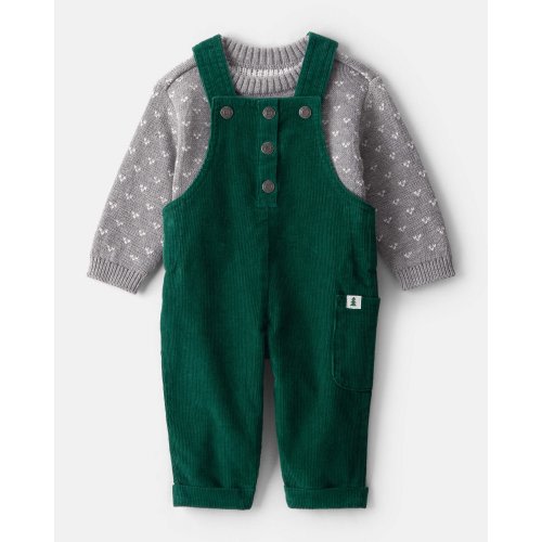 Baby Boy 2-Piece Sweater & Overall Set - Green - Carter's | Carter's