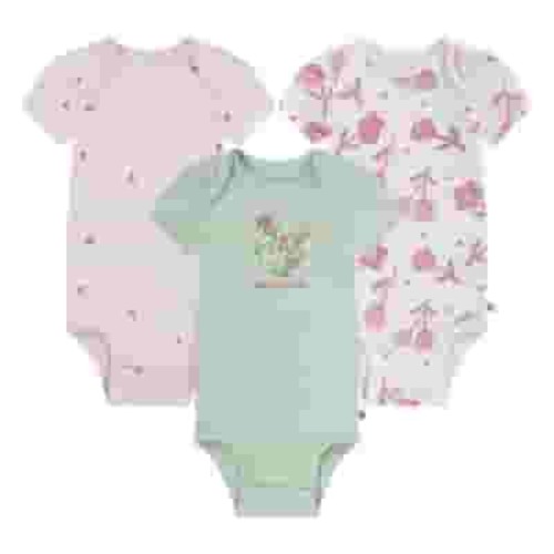 Huggies Baby Girls 3-Pack Bodysuit Set, Sizes NB-18M