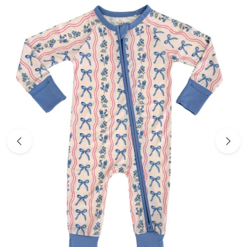 Amelia Bow Zipper Romper – In my Jammers