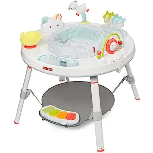 Skip Hop Baby Activity Center: Interactive Play Center with 3-Stage Grow-with-Me Functionality, 4mo+, Silver Lining Cloud