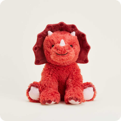Red Triceratops Warmies | Microwavable Red Triceratops Warmies Stuffed Animal | Warmies USA