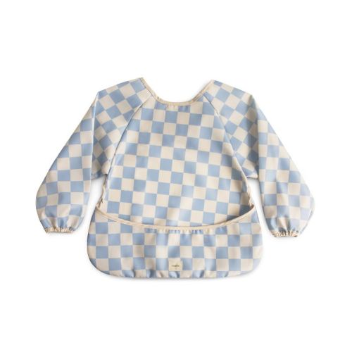 Long Sleeve Bib Blue Check One Size