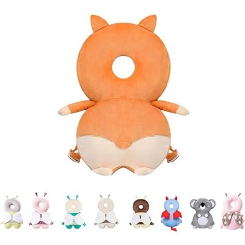 Toddler Baby Protection Backpack Wear, Head Protector Pad Safety Cushion for Crawling Walking, Baby Essentials Infant Toys Baby Boy Girl Gifts, Suitable for 0.5-3 Years(Orange Corgi)
