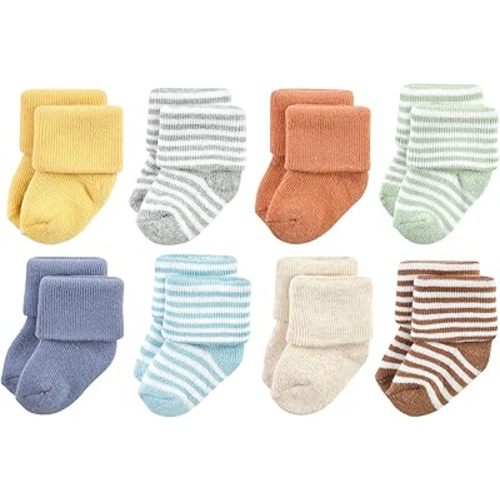 Hudson Baby baby-girls Cotton Rich Newborn and Terry Socks