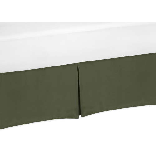 Woodland Camo Dark Green Dust Ruffle Crib Skirt by Sweet Jojo Designs