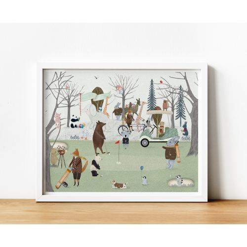 Little Golf Time. Nursery art, Children's wall art, Golf theme, Nursery sport theme, Children's picture, Nursery prints, Baby nursery print