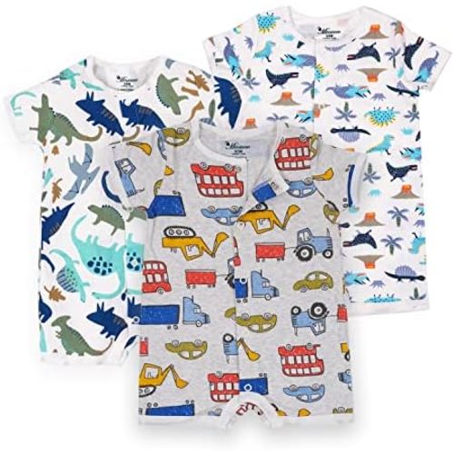 Baby Infant Boys Short Sleeve Rompers Jumpsuits Cotton Summer Clothes for Toddler