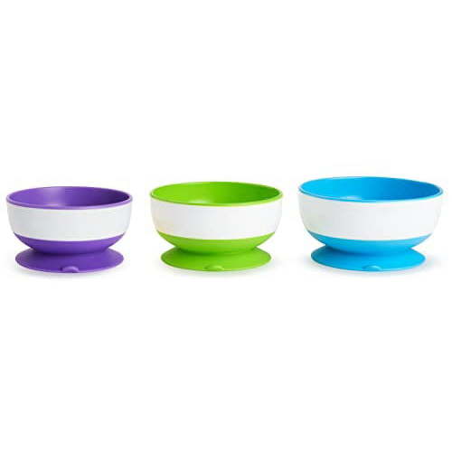 Munchkin Stay Put Suction Bowl, Pack of 3