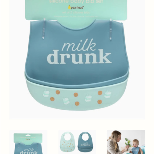 Silicone Bib Set - Milk Drunk – Cheeky Baby Boutique Rome