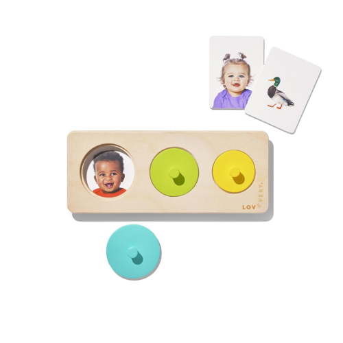 Lovevery, Things I See Puzzle, Double-Sided Picture Card Puzzle for Toddlers, 12+ Months
