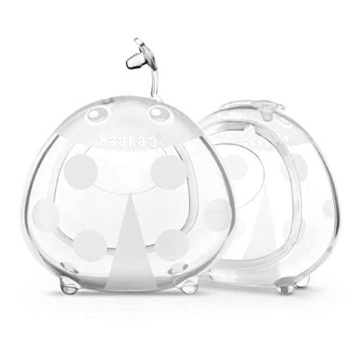 haakaa Ladybug Milk Collector Wearable Milk Collector Ladybug Breastmilk Collector Breastfeeding Milk Catchers Breast Milk Savers 2.5oz/75ml 2 PCS - Clear - 2 Count (Pack of 1)