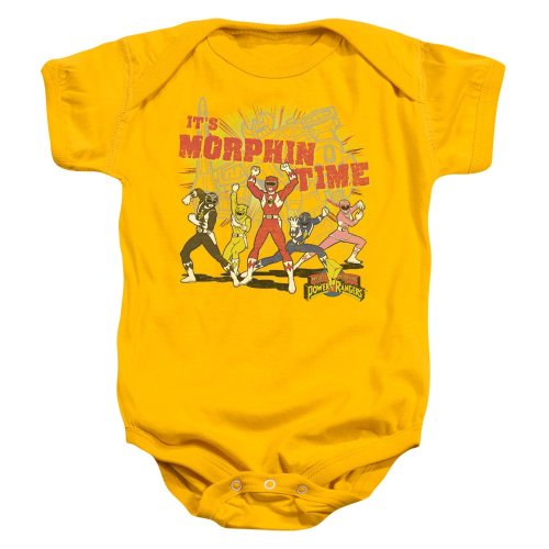 POWER RANGERS/MORPHIN TIME-INFANT SNAPSUIT-GOLD-SM(6 MOS)