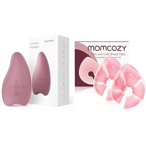 Momcozy Warming Lactation Massager & Breast Therapy Packs Bundle
