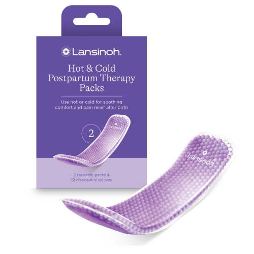 Lansinoh Hot and Cold Pads, Postpartum Essentials, Purple, 2 Count HSA/FSA Eligible
