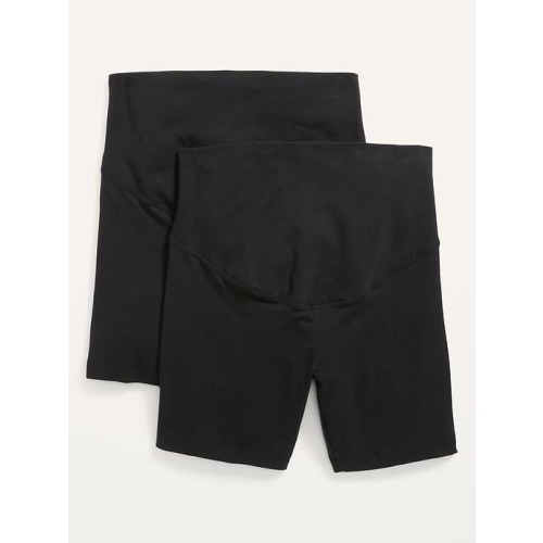Maternity Full-Panel Biker Shorts 2-Pack -- 6-inch inseam