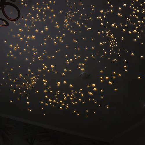 Glow in The Dark Stars Decals Decor 633 Pcs Luminous Dot Stars, 3D Starry Stars Glow in The Dark Stickers for Ceiling or Wall and Kids Bedroom Décor