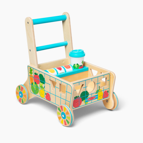 Melissa & Doug Wooden Shape Sorting Grocery Cart