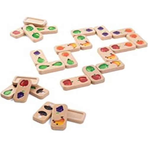Amazon.com: PlanToys Wooden Veggie & Fruit Dominoes