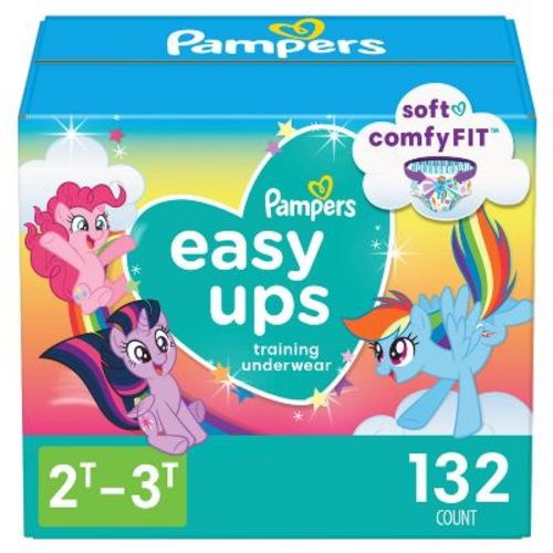 Easy Ups Girls' Disposable Training Underwear - 2T-3T - 132ct