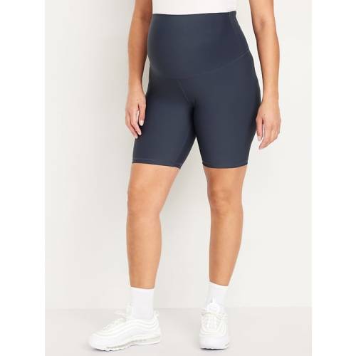 Maternity Full Panel PowerSoft Biker Shorts -- 8-inch inseam