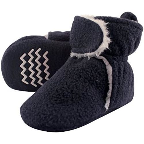 Hudson Baby Unisex Baby Cozy Fleece and Faux Sherpa Booties