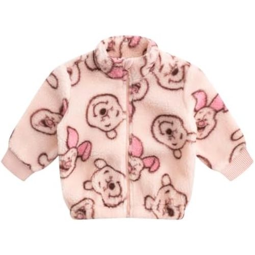 Disney Minnie Mouse Winnie the Pooh Girls Sherpa Coat Jacket for Infant, Toddler, and Big Kids