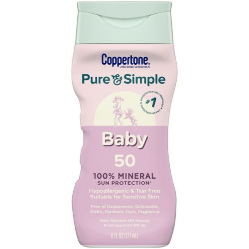 Coppertone Pure & Simple Baby Mineral Sunscreen - SPF 50 - 6 fl oz