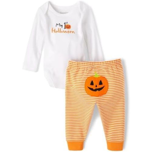 The Children's Place Baby My First,Long Sleeve Bodysuit and Pants, 2 Piece Set,
