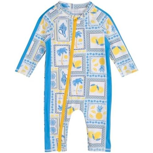 SwimZip Boys' Long-Sleeve UPF 50+ Swimsuit for Baby, Toddler, & Little Boys