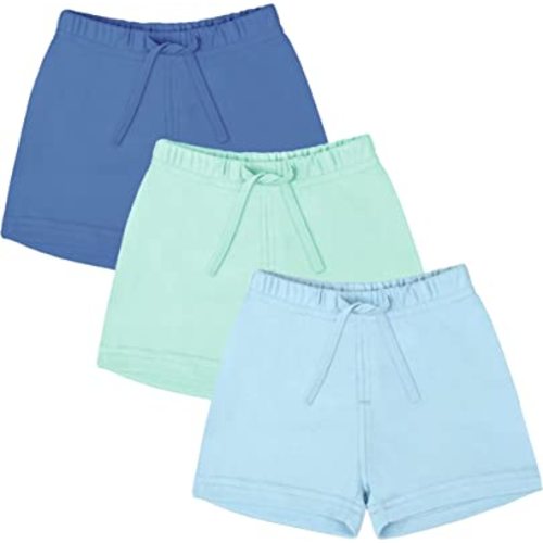 Ruisita 3 Pack Unisex-Baby Shorts Baby Cotton Short with Drawstring Soild Color Shorts for Toddler Kids