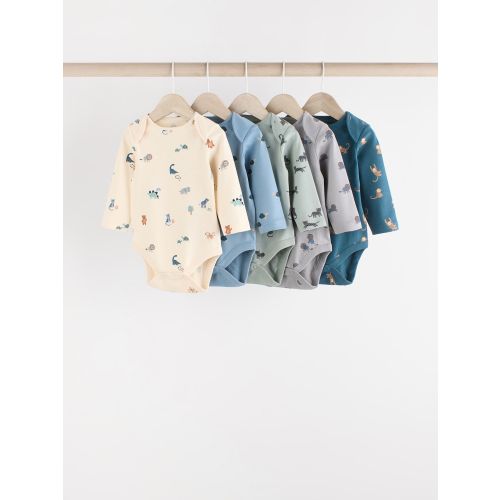 Teal Blue 5 Pack Baby Bodysuits