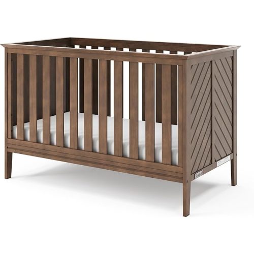 Child Craft Atwood 3-in-1 Convertible Crib, Baby Crib Converts to Day Bed, Toddler Bed, 3 Adjustable Mattress Positions, Non-Toxic, Baby Safe Finish (Cocoa Bean Brown)