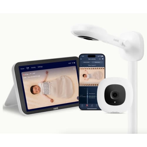 Nanit Essentials Smart Baby Monitor with Wall Mount Camera, Sleep Tracking, Two-Way Audio, Night Vision