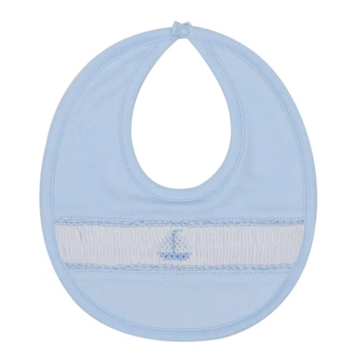 Sailboat Smocked Bib
