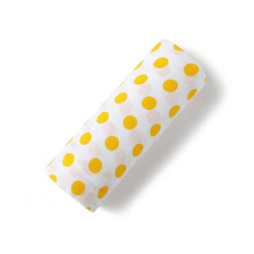 Baby GOTS Certified Organic Cotton Muslin Swaddle, Saffron
