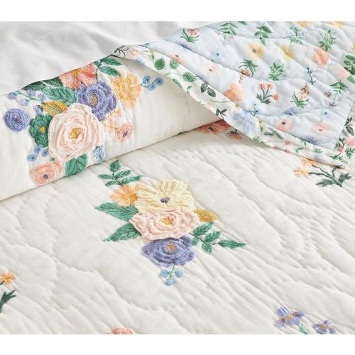 Rifle Paper Co. Garden Party Forest Baby Quilt | Pottery Barn Kids