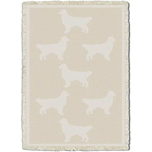 Pure Country Weavers Golden Retriever Blanket - Gift for Dog Lovers - Tapestry Throw Woven from Natural Cotton - Made in The USA (70x50)