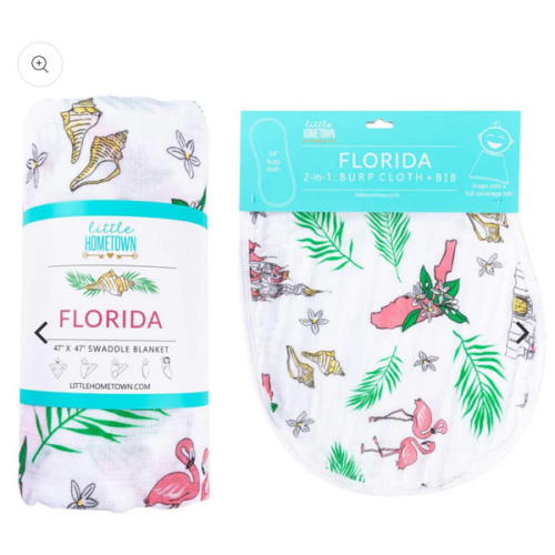 Florida Baby Muslin Swaddle Blanket & Burp Cloth - Shop Now – Little Hometown