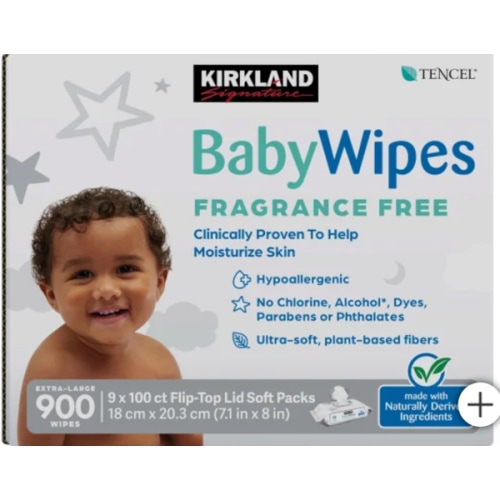Kirkland Signature Baby Wipes Fragrance Free, 900-count