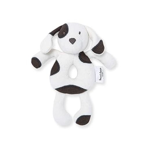 Burt's Bees Baby Unisex Infant Rattle Toy, Nursery Sensory Animal Plush Made with 100% Organic Cotton Shell and Polyester Fill, Sweet Bear, Bunny, or Dog Stuffed Animals for Babies