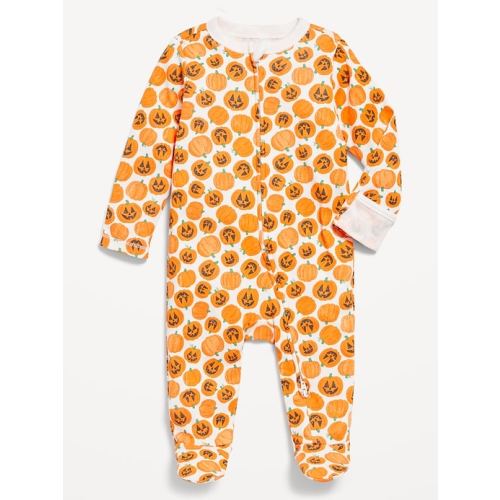 Snug-Fit 2-Way-Zip Pocket Footed One-Piece for Baby | Old Navy