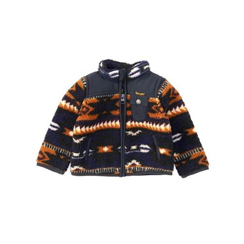 Wrangler® Baby Boys Newborn-24 Months Long Sleeve Desert Mix Faux-Sherpa Jacket