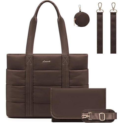 Diaper Bag Tote, 15.6inch Puffer Baby Diaper Bag Waterproof Travel Diaper Tote with Changing Pad Pacifier Case