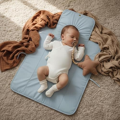 Portable Diaper Changing Pad - Soft and Easy to Clean Diaper Changing Mat for Babies - The Perfect Lightweight and Foldable Pad for Traveling