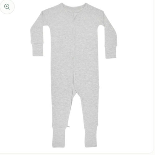Heather Gray Small Ribbed Zip Romper