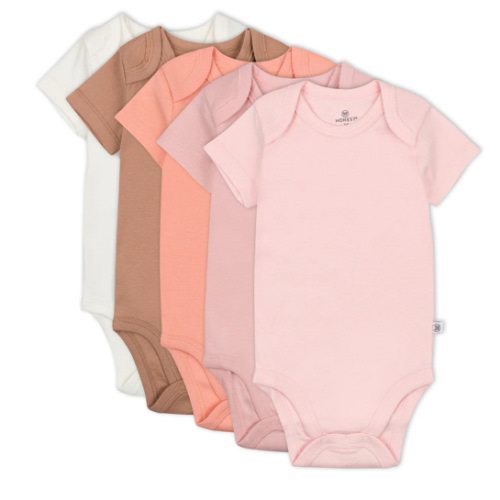 5-Pack Organic Cotton Short Sleeve Bodysuits | Honest Baby Clothing