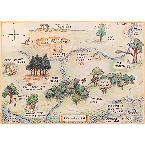 Dudaacvt 8x6FT 100 Acre Woods Bear Backdrop Children Baby Shower Cartoon Photography Background Boys Girls Birthday Party Banner Decoration D669