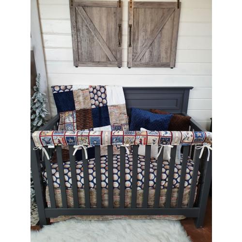 Boy Crib Bedding - Vintage Baseball Baby Bedding Collection