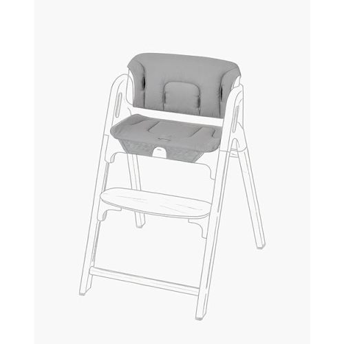 Momcozy High Chair Cushion & Backrest Set - Ergonomic Support for Dinerpal Chairs, Machine Washable Gray Seat Pad with Non-Slip Design