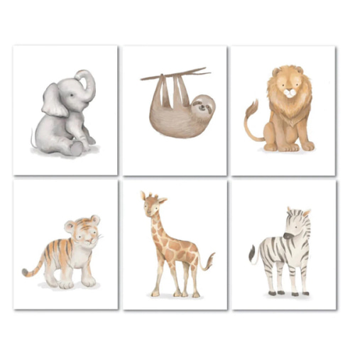 Lambs & Ivy Baby Jungle Safari Jungle Unframed Wall Art – Bambi Baby